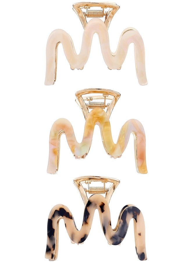 SINIDE Metal Hair Claw Clips, Large Cellulose Acetate Claw Clips Tortoise Shell Celluloid Banana Barrettes for Women Long Thick Thin Hair, Non-slip Jaw Clamps Fashion Accessories (3 Pack) - Image 1